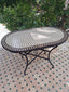 Handmade mid century oval mosaic table moroccan style home decor