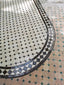 Handmade mid century oval mosaic table moroccan style home decor