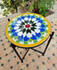 Handmade moorish star mid century mosaic table
