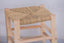 Moroccan stool in light wood and natural rope 50 cm or 30 cm