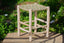 Moroccan wooden and braided stool
