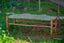 Moroccan bench in solid wood and natural weaving