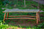Moroccan bench in solid wood and natural weaving