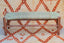 Moroccan bench in solid wood and natural weaving
