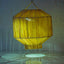 Cloche pendant lamp in raffia Lace lampshade