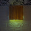 Raffia wall light fixture with lampshade