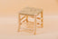 Moroccan wooden and braided stool