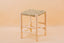 Moroccan wooden and braided stool