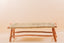 Moroccan bench in solid wood and natural weaving