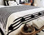 Black white throw blanket