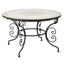 Moroccan outdoor round mosaic tile dining table on iron base