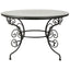 Moroccan outdoor round mosaic tile dining table on iron base