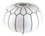 White Black Pouf Leather
