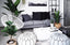 White Black Pouf Leather