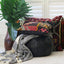 Black pouf leather