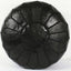 Black pouf leather