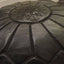 Black pouf leather