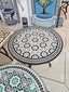 Handmade mosaic black white kitchen dining table moroccan tiles coffee table for decor