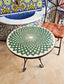 Customizable crafted moroccan pattern outdoor indoor coffee table mosaic table green