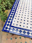 Low rectangular mosaic table for outdoor indoor moroccan style customizable table