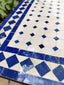 Low rectangular mosaic table for outdoor indoor moroccan style customizable table