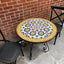 Handmade mid century mosaic table table for outdoor indoor