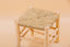 Moroccan wooden and braided stool