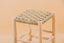 Moroccan wooden and braided stool