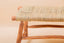Moroccan bench in solid wood and natural  weaving