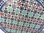 Moroccan outdoor round mosaic tiles table multicolor