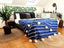 Blue throw blanket