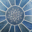 Blue Pouf Leather