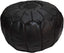 Black pouf leather